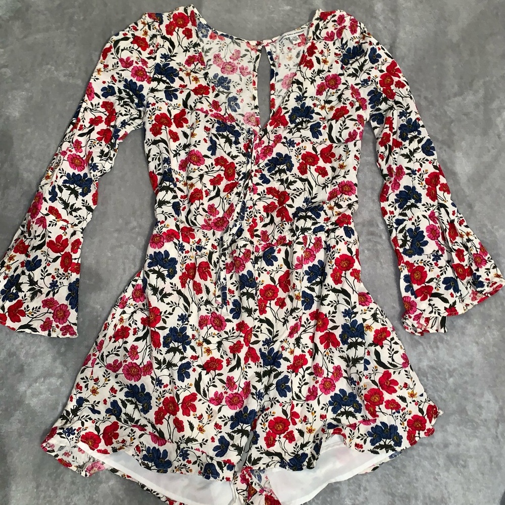 American Eagle Floral Romper